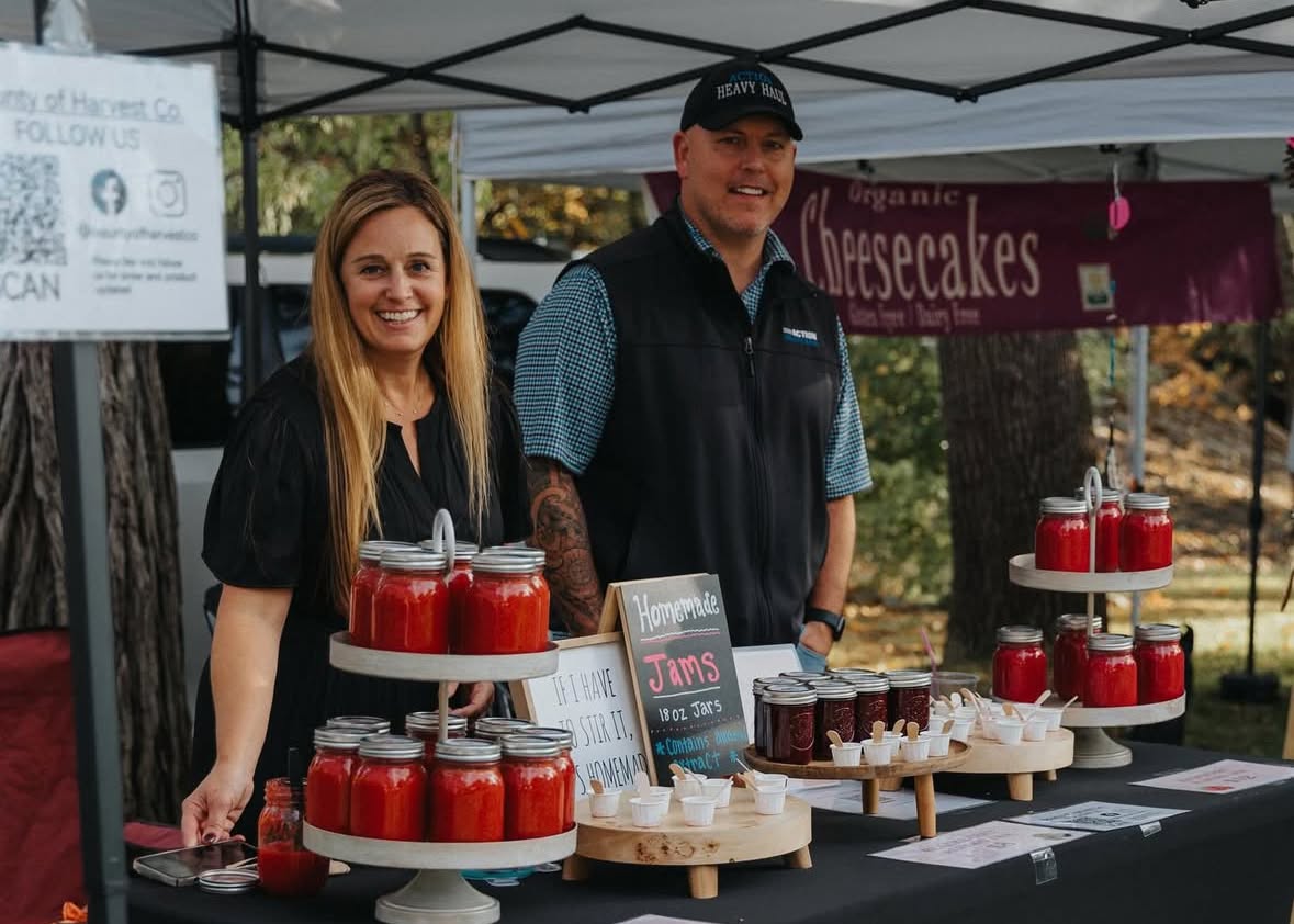 Homemade jam vendors at the market