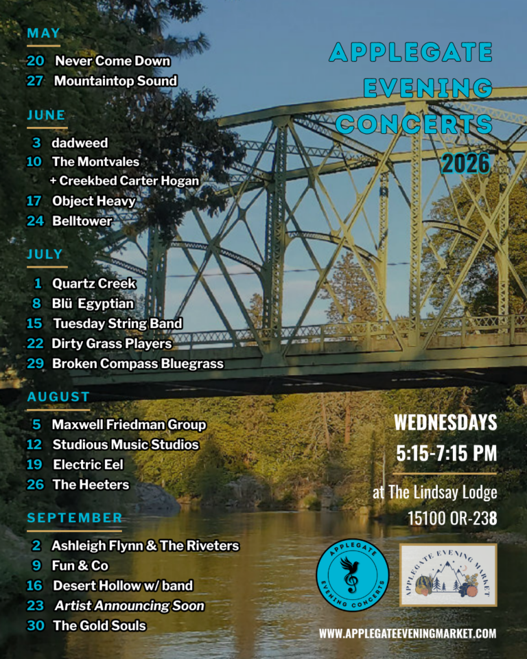 2026 Applegate Evening Market music lineup